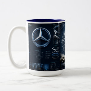 Taza Bicolor Plano de automóvil conceptual de ingeniería automo