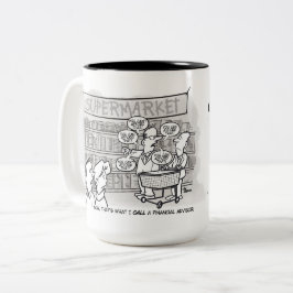 Taza Bicolor plantilla de asesor financiero