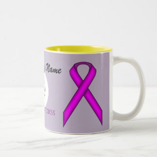 Taza Bicolor Plantilla de cinta morada estándar por Kenneth Yon