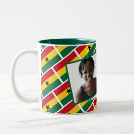 Taza Bicolor Plantilla de foto de FLAG GHANA Añadir el texto