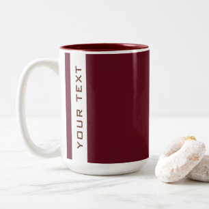 Taza Bicolor Plantilla Minimalista moderna Su nombre o texto gr