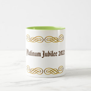 Taza Bicolor Platinum Jubilee 2022 Gold