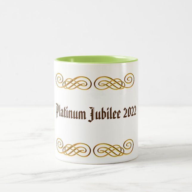 Taza Bicolor Platinum Jubilee 2022 Gold (Centro)