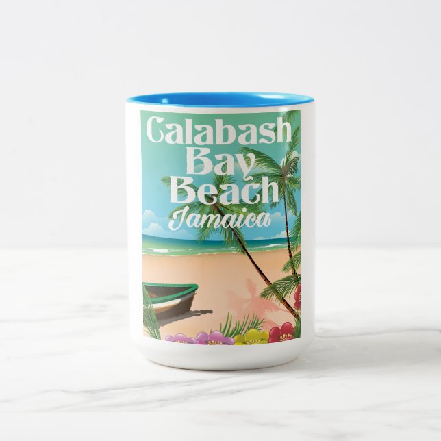 Taza Bicolor Playa de Bambú Jamaica (Centro)