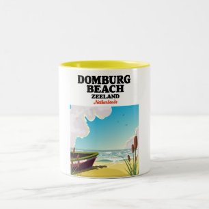 Taza Bicolor Playa de Domburg Beach Zeeland Domburg
