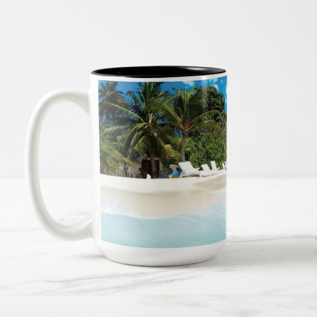 Taza Bicolor Playa Exótica (Izquierda)