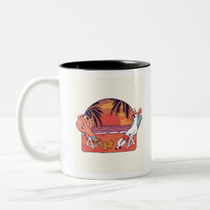 Taza Bicolor Playa Flamingo de Unicorn