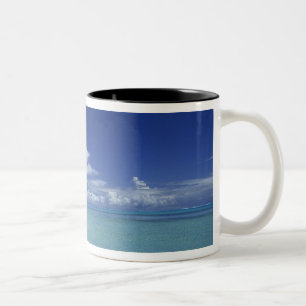 Taza Bicolor Playa Matira en la isla de Bora Bora,