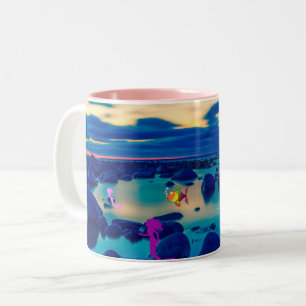 Taza Bicolor Playa Mermaid