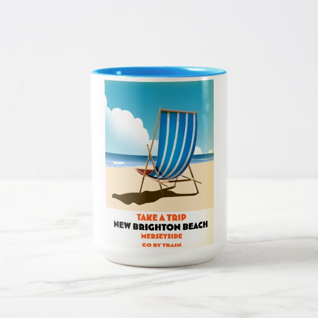 Taza Bicolor Playa New Brighton Merseyside (Centro)