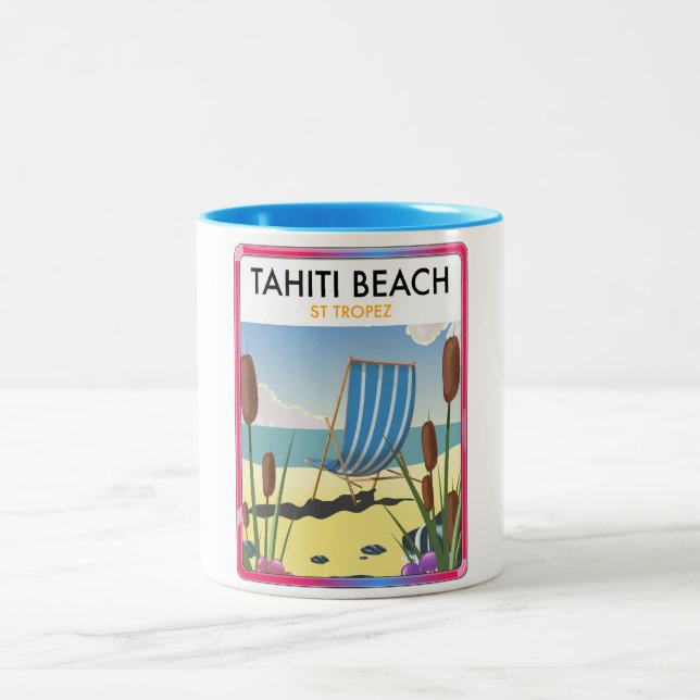 Taza Bicolor playa Tahiti st tropez (Centro)