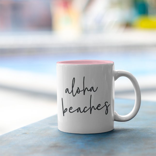 Taza Bicolor Playas de Aloha (Subido por el creador)