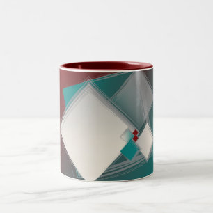 Taza Bicolor Playas de los cuadrados de Fibonacci