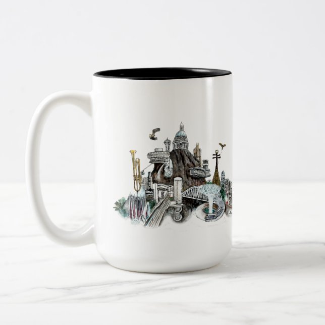 Taza Bicolor Playas de Singapur (Izquierda)