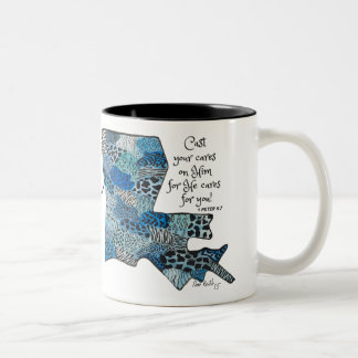 Taza Bicolor Pluma de agua Impresión animal Louisiana Amor