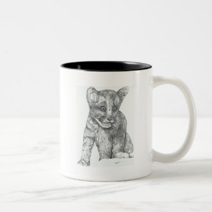 Taza Bicolor Pluma y tinta del cubo de tigres
