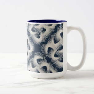 Taza Bicolor Plumas blancas voladoras