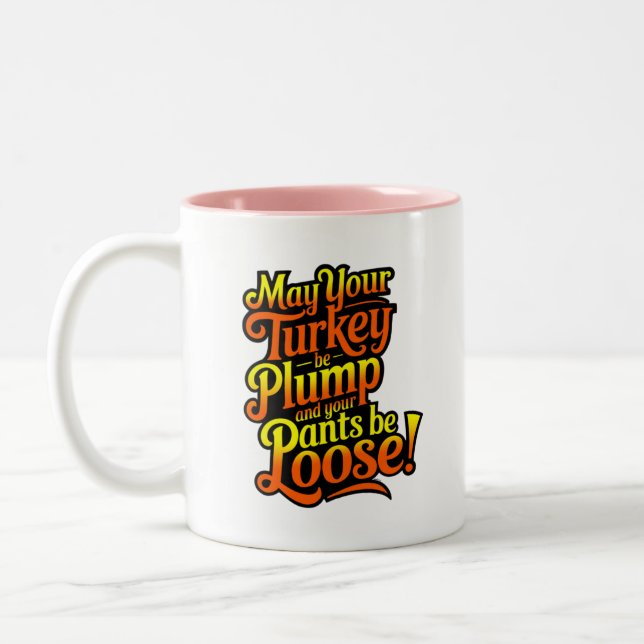 Taza Bicolor Plump Turquía, Personalizado Diva Turkey, Mug (Izquierda)