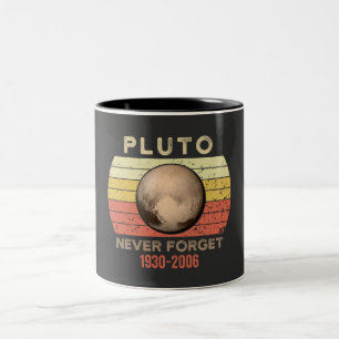 Taza Bicolor plutonio nunca olvida, eris, luna, astronomía, ast