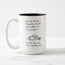 Taza Bicolor Pobre puercoespín