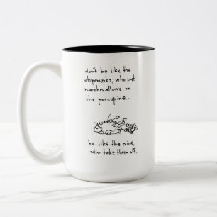 Taza Bicolor Pobre puercoespín