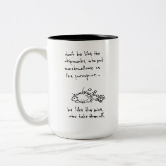 Taza Bicolor Pobre puercoespín