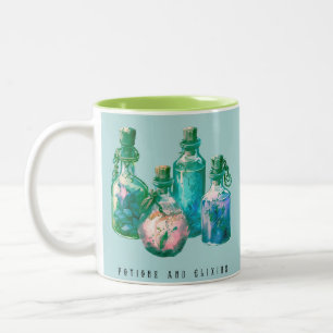 Taza Bicolor Pociones y Elixires Divertido y Tenebroso Hallowee