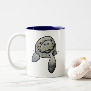 Taza Bicolor Pocket Manatee KiniArt