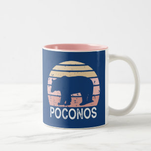 Taza Bicolor Poconos Retro Bear