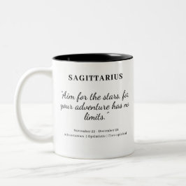 Taza Bicolor Poder de la estrella: Sagittarius Astrology Mug