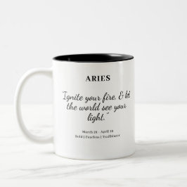 Taza Bicolor Poder de las estrellas: Aries Astrology Mug