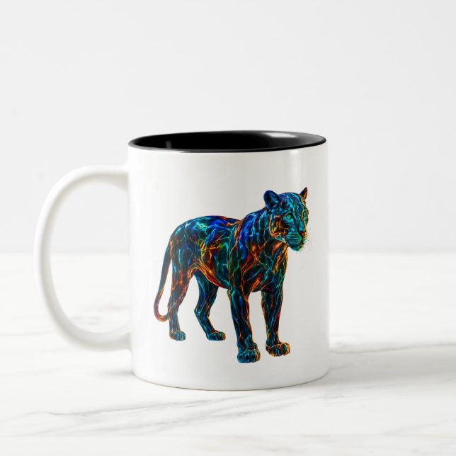 Taza Bicolor Poderoso arte pantero (Izquierda)