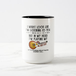 Taza Bicolor Podría Parecer Que Te Escucho Tocar Guitarra