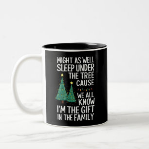 Taza Bicolor Podrías dormir bajo el árbol Regalo de Navidad