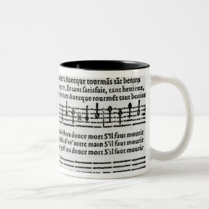 Taza Bicolor Poema a la música de Jean Antoine de Baif