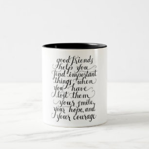 TAZA BICOLOR ***POEMA DE AMISTAD***