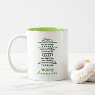 Taza Bicolor Poesía de Éxito Inspiradora Motivacional