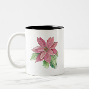Taza Bicolor poinsettia