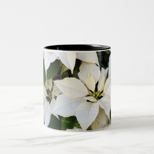 Taza Bicolor Poinsettias blancos (Centro)
