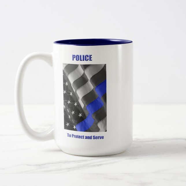 Taza Bicolor Policía (Izquierda)