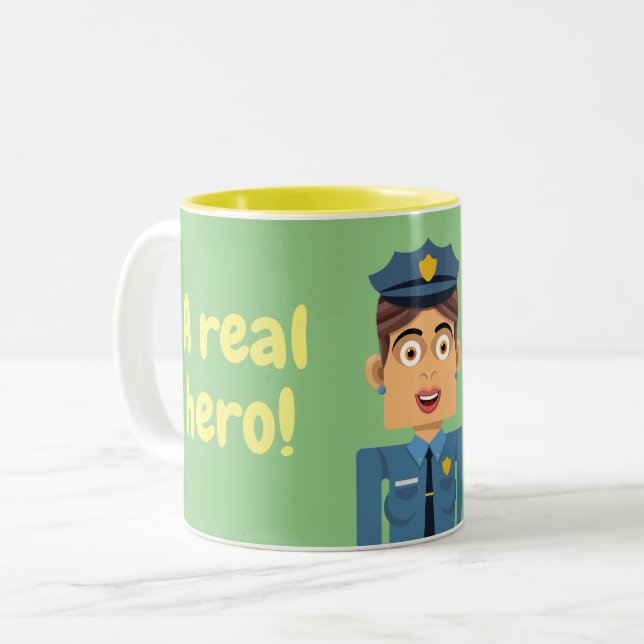 Taza Bicolor Policia (Anverso izquierdo)