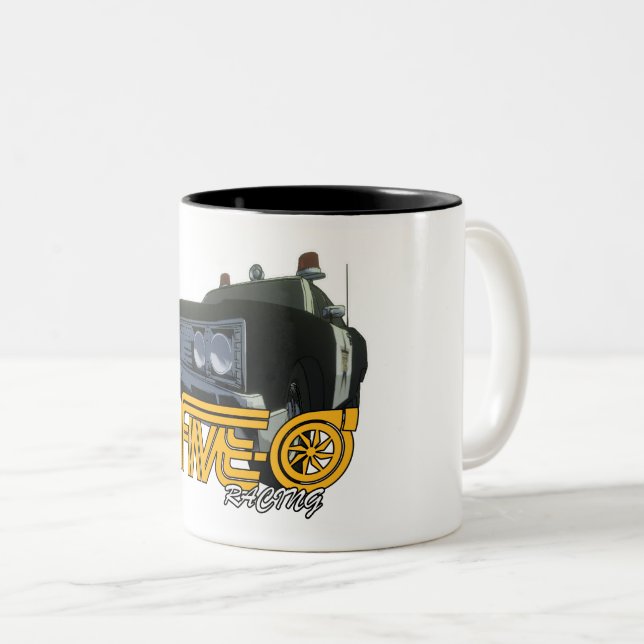 Taza Bicolor Policía de 5-0 (Anverso derecho)