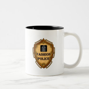 Taza Bicolor Policía de la moda