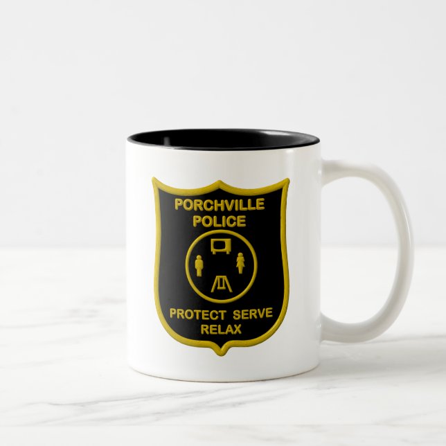 Taza Bicolor Policía de Porchville (Derecha)