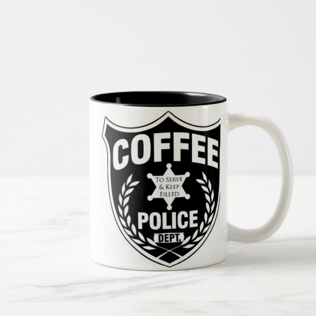Taza Bicolor Policía del café (Derecha)