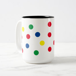 Taza Bicolor Polka Dot Coffee Mug