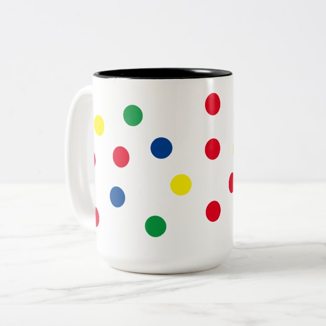 Taza Bicolor Polka Dot Coffee Mug (Anverso izquierdo)