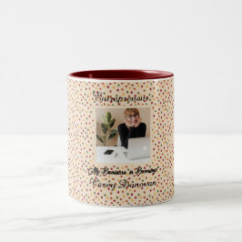 Taza Bicolor Polka-puntos de color de tierra multicolor Beige B