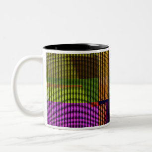 Taza Bicolor Polka retro colorido puntos Pop Art Mug
