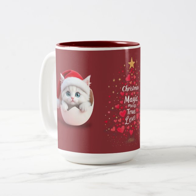 Taza Bicolor Pollito de Navidad (Anverso izquierdo)